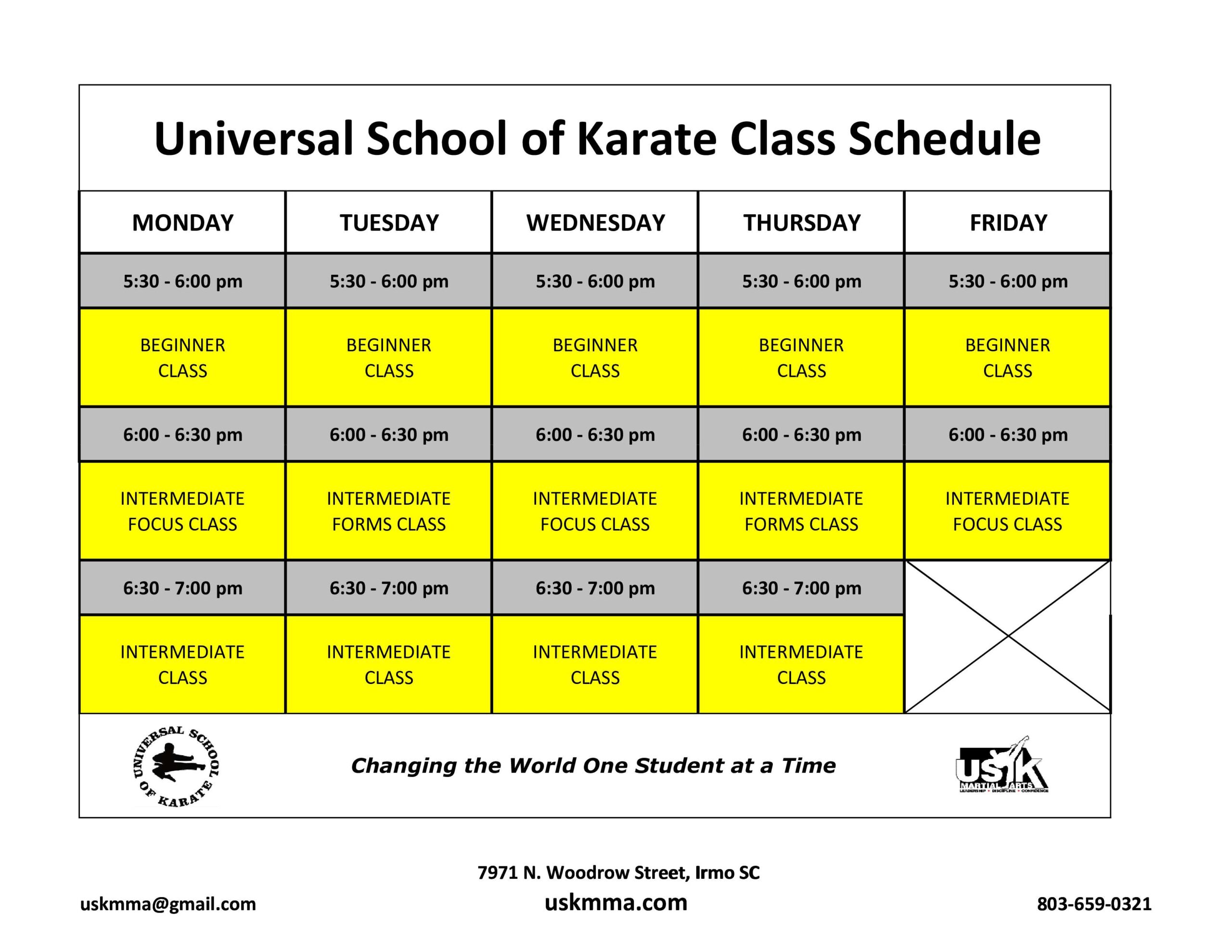 Fall 2025 Schedule